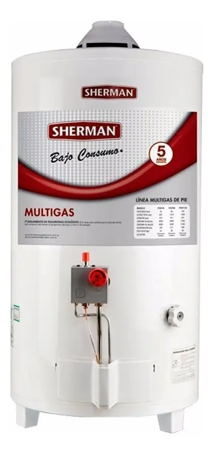 Termotanque Sherman 50lts Gas